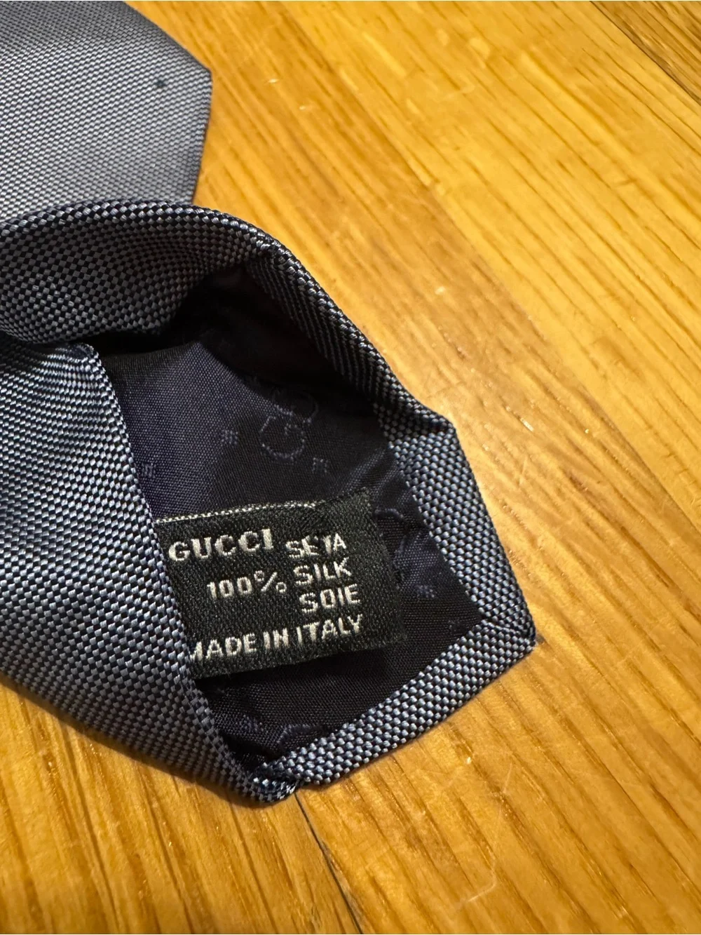 Gucci Solid Navy Silk Tie